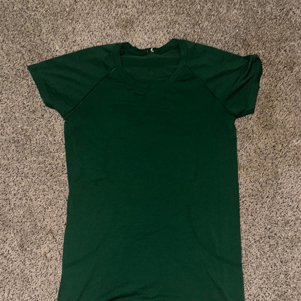 Dark Green LuLuLemon Swifty Shirt